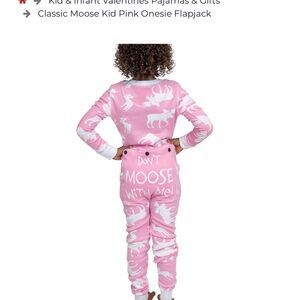 Lazy one Classic Moose Kid Pink Onesie Flapjack 8